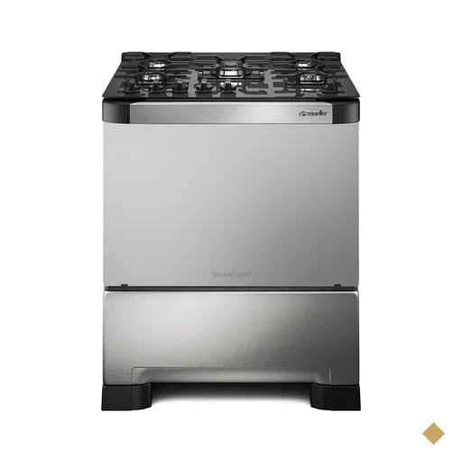 Fogão Mueller 5 bocas Decorato Vetro Inox