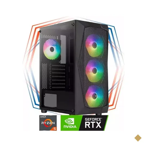 PC Gamer Hathor 3X RGB Robust - R5 Edition (AMD Ryzen 5 5600X 6-Core, 16GB…