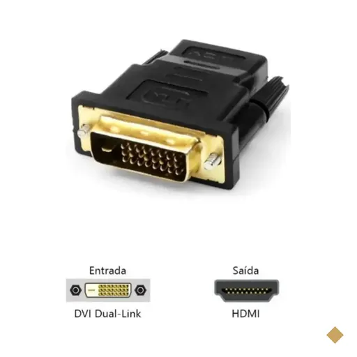 Adaptador Pluscable HDMI F x DVI-D (24+1) M