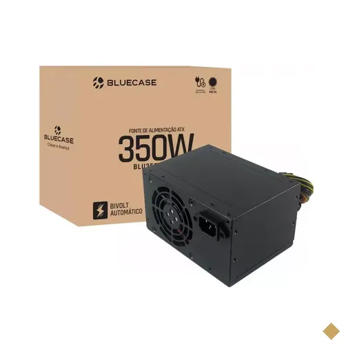 Fonte Bluecase 350W ATX12V V1.3 BLU350-EBAU + Cabo de Força