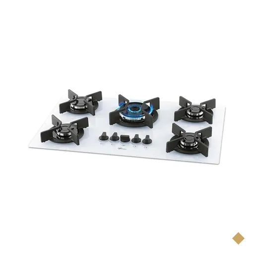 Cooktop a Gás 5 Bocas Fischer Mesa de Vidro Infinity