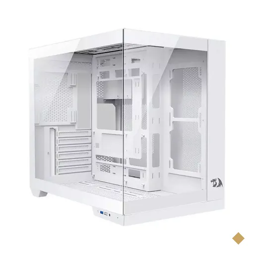 Gabinete Redragon Wideload PRO Lunar White, Lateral em Vidro Temperado, Branco
