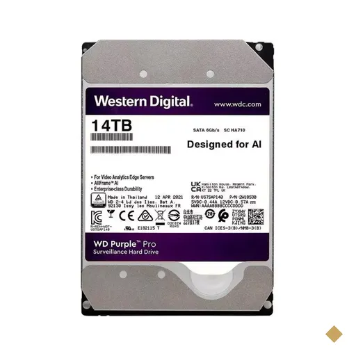 HD WD Purple Pro 14TB 7200RPM 512MB 3,5″ SATA 6.0Gb/s WD142PURP