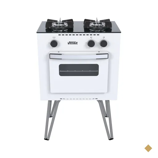 Fogao 2 Bocas Venax Mini Cook Branco Gas GLP