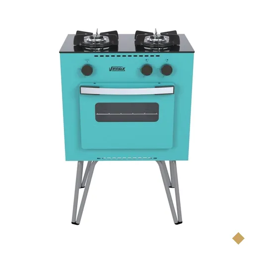 Fogao 2 Bocas Venax Mini Cook Verde Gas GLP