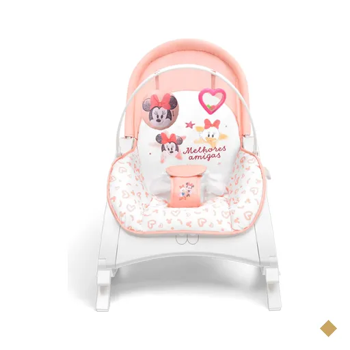 Cadeira de Descanso Vibratória Musical Happy Hop Minnie 0-20Kg Rosa - BB482OUT…