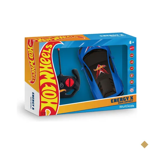 Hot Wheels Carro RC Azul 4 Canais Com Luz Multikids - BR2473