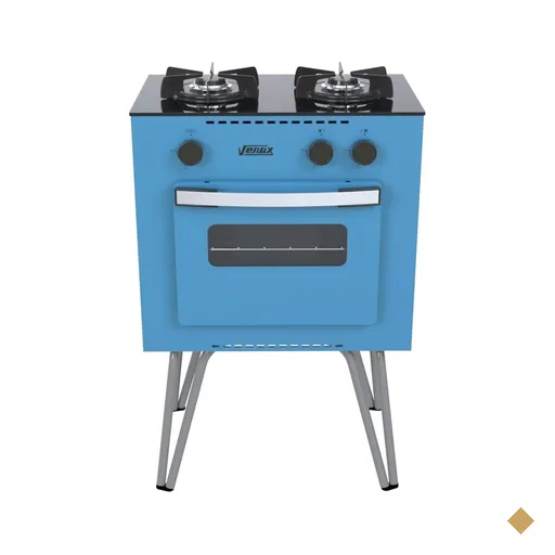Fogao 2 Bocas Venax Mini Cook Azul GLP