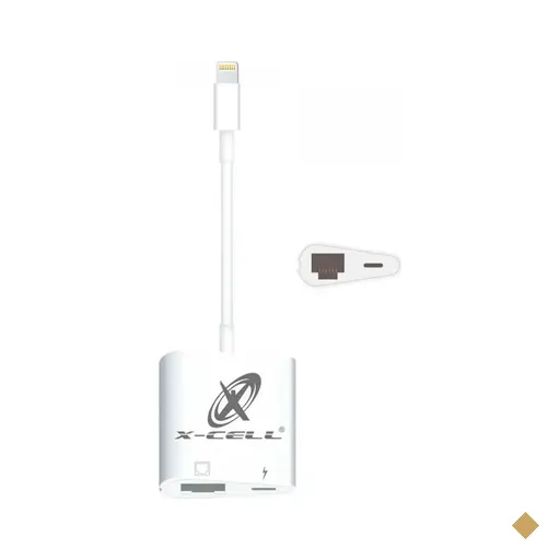 Adaptador Ethernet Lightning RJ45 Flex Branco