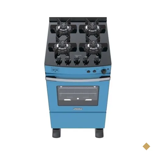 Fogao 4 Bocas Venax Gaudi Vetro Vitreo Azul Gas GLP