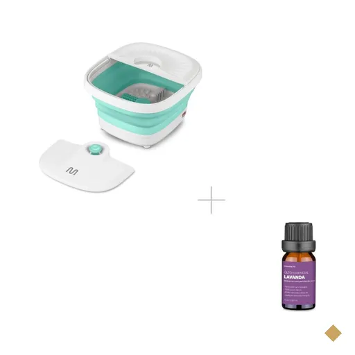 Kit Hidromassageador para os pés Foot Spa 220V + Óleo Essencial de Lavanda…