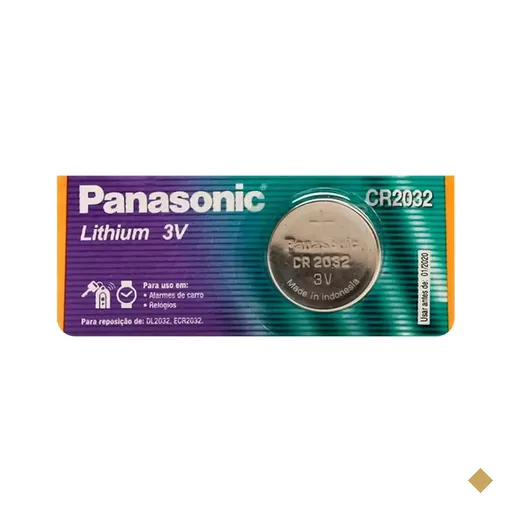 Pilha de Lítio Panasonic para Placa Mãe CR2032 - 1 unidade