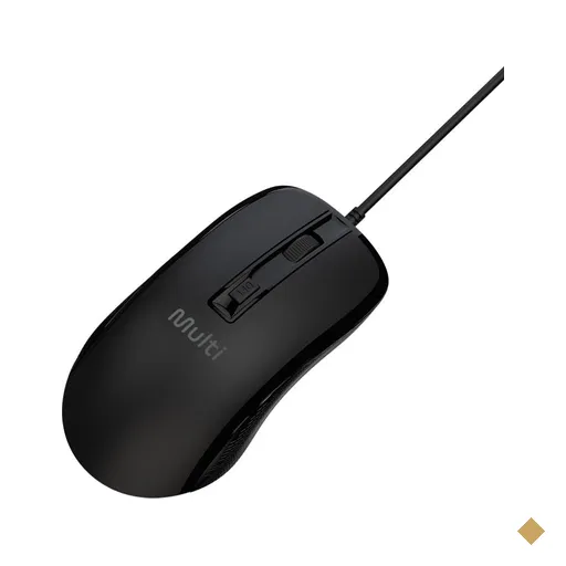 Mouse Com Fio MF360 USB 4 Botões Preto Multi - MO686