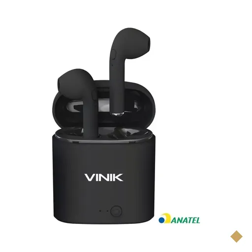 Fone de Ouvido Vinik Easy W1+ TWS True Bluetooth - Preto