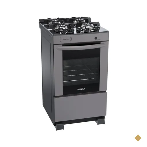 Fogao A Gas Delplus Vitreo Bl 4 Q Grafite Gas GLP