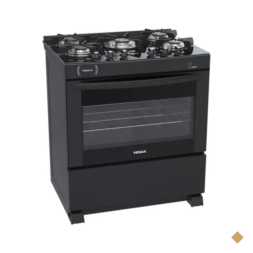 Fogao A Gas Delplus Vitreo Bl 5 Q Preto Fosco Gas GLP