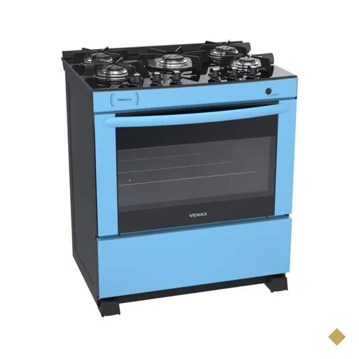 Fogao A Gas Delplus Vitreo Bl 5 Q Azul Gas GLP