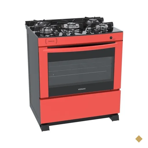 Fogao A Gas Delplus Vitreo Bl 5 Q Vermelho Gas GLP