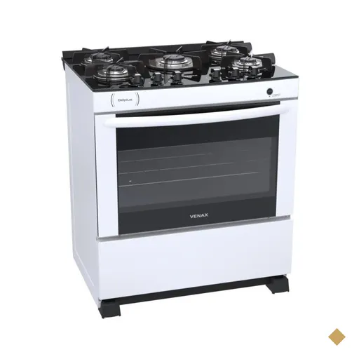Fogao A Gas Delplus Vitreo Bl 5 Q Branco Gas GLP