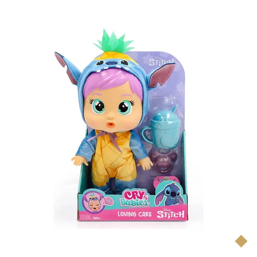 Boneca Cry Babies Loving Care Stitch Disney Multikids - BR2620