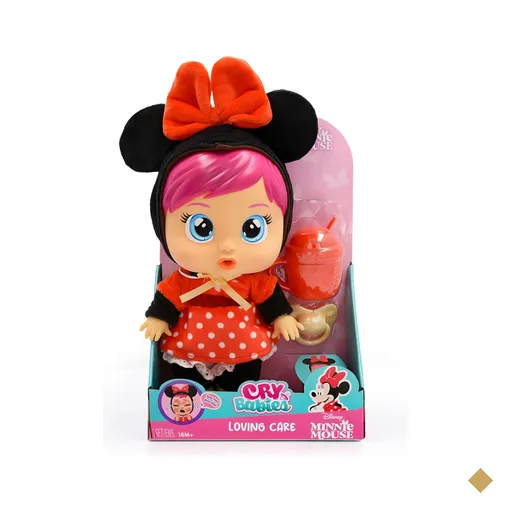 Boneca Cry Babies Loving Care Minnie Mouse Disney Multikids - BR2621