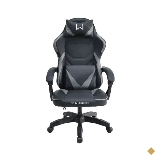 Cadeira Gamer Forge Super Resistênte Preta e Cinza Warrior - GA300