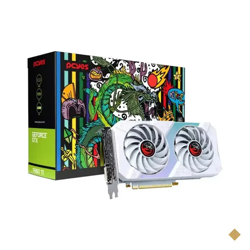Placa de Vídeo PCYes GeForce GTX 1660 Ti White 6GB GDDR5 192-bit PCI-E 3.0 x16