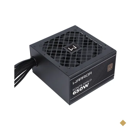 Fonte Shild 650W 80 Plus Bronze PFC Ativo Cabo Flat Preta Warrior - GM101