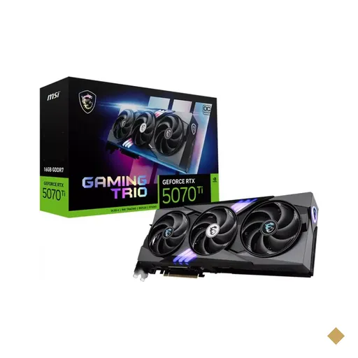 Placa de Vídeo MSI GeForce RTX 5070Ti Gaming Trio Oc Plus 16GB GDDR7 PCI-E 5.0…