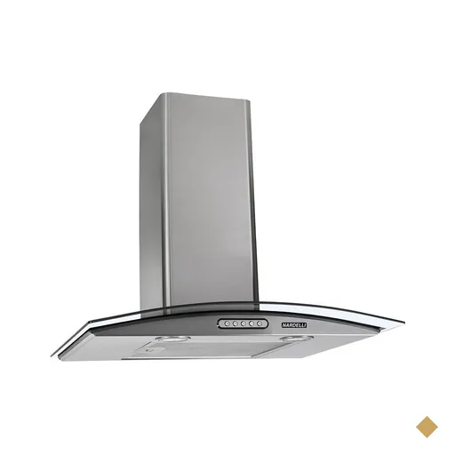 Coifa de Parede 60cm Vidro Curvo Duto Slim Nardelli