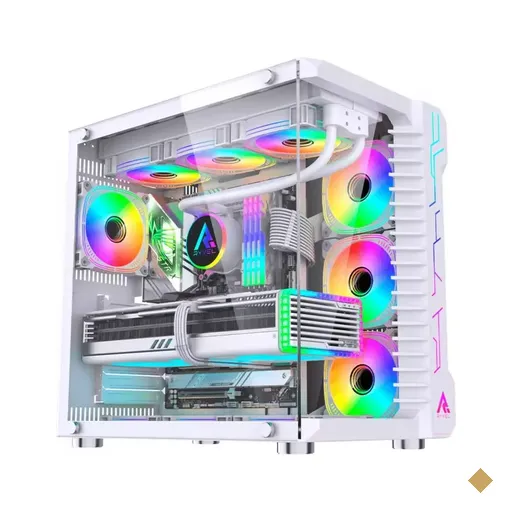 Gabinete Gamer Ryvel Cube White, RY-GB-CB-WT, Sem Fans