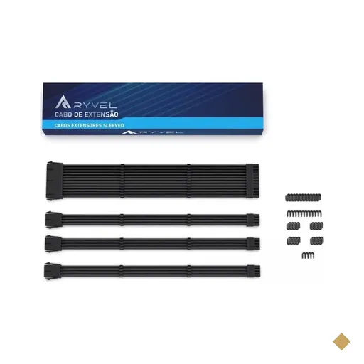 Kit Cabo Sleeved de Extensor Ryvel Black - RY-CS-BL