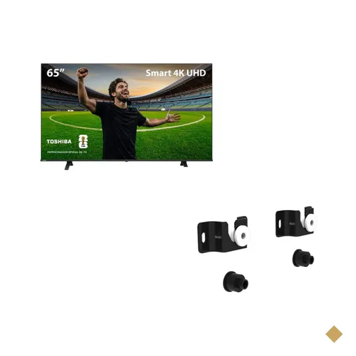 Kit Smart TV DLED 65" 4K Toshiba + Suporte Universal para TV Multi 13 a 100