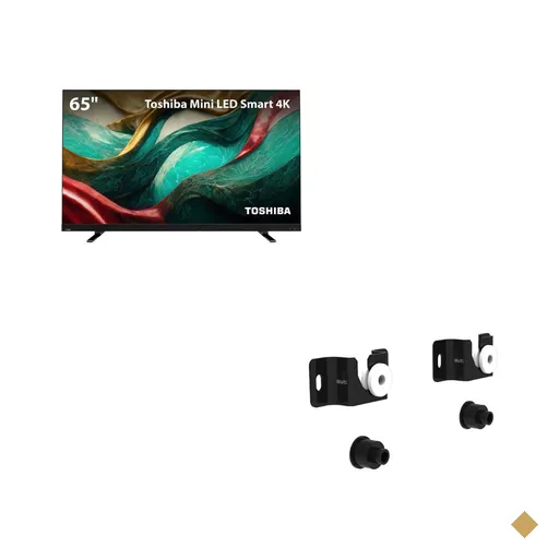 Kit Smart TV Mini LED 65 4K Toshiba + Suporte Universal para TV Multi 13 a 100
