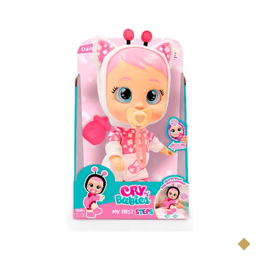 Boneca Cry Babies Daisy Anda de Verdade, Interativa com Som e Lágrimas Reais…