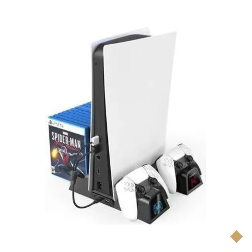 Suporte Fy para Ps5 Com Cooler Resfriador e Carregador De Controles