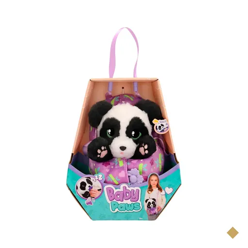 Pelúcia Baby Paws Panda Com Sons Reais e Bolsa de Transporte 2 em 1 Multikids…