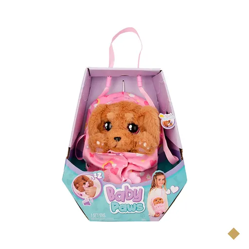 Pelúcia Baby Paws Cocker Cachorrinho Interativo com Sons e Bolsa de Transporte…