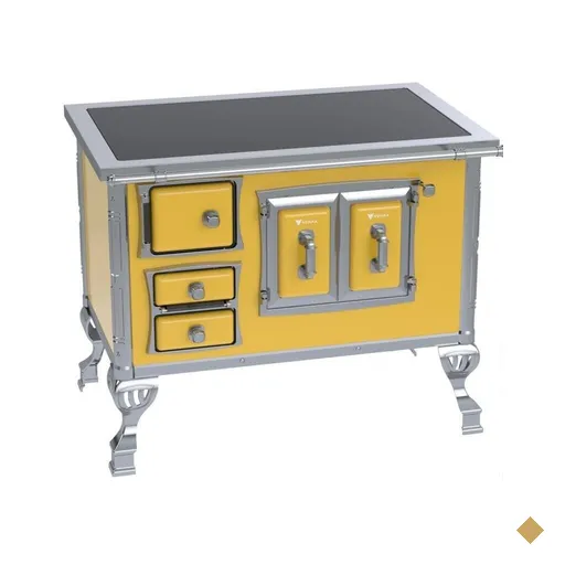 Fogao A Lenha GII N 2 Sec XVIII Premium Amarelo Saída Direita ou Esquerda