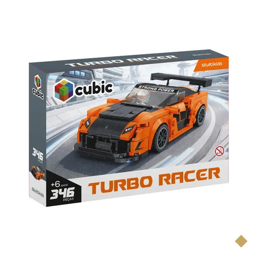 Blocos de Montar Cubic Carro Turbo Racer 346 Peças Multikids - BR2624