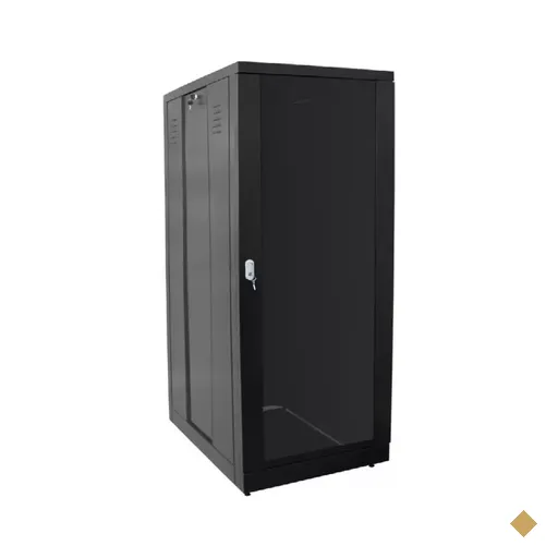 Rack de Piso Fibracem c/ Porta de Vidro 19″ 24U P800