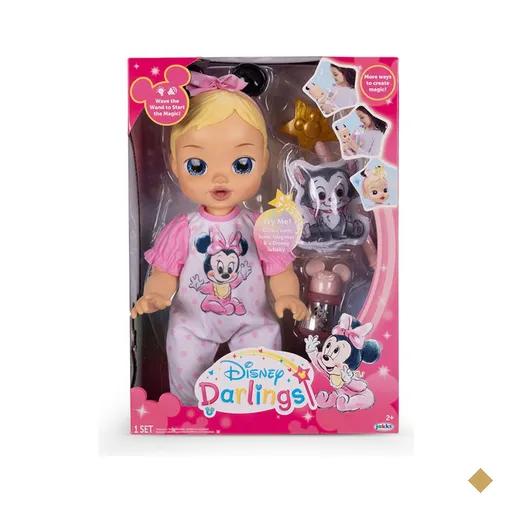 Boneca Disney Darlings Minnie Mouse com Sons Reais e Luzes Multikids - BR2599