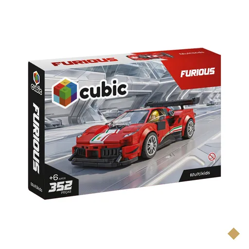 Blocos de Montar Cubic Carro Furious 352 Peças Multikids - BR2623