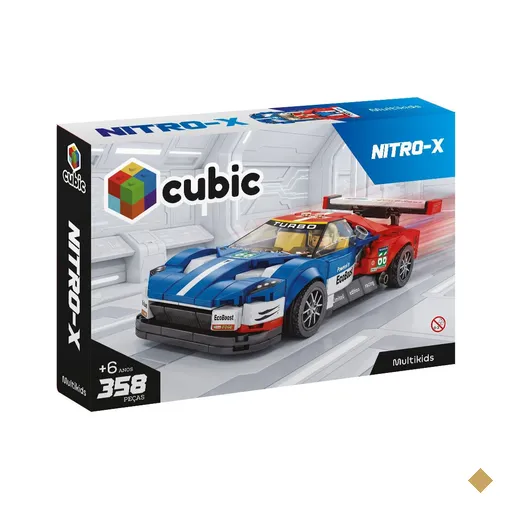 Blocos de Montar Cubic Carro Nitro X 358 Peças Multikids - BR2625