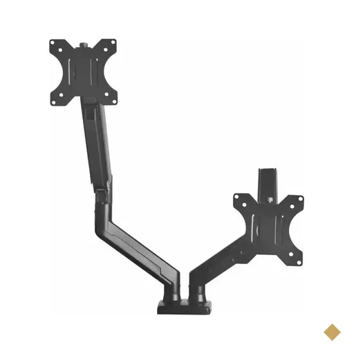 Suporte de Mesa Ergo Flexy para 2 Monitores Articulado com pistão a Gás 12″…