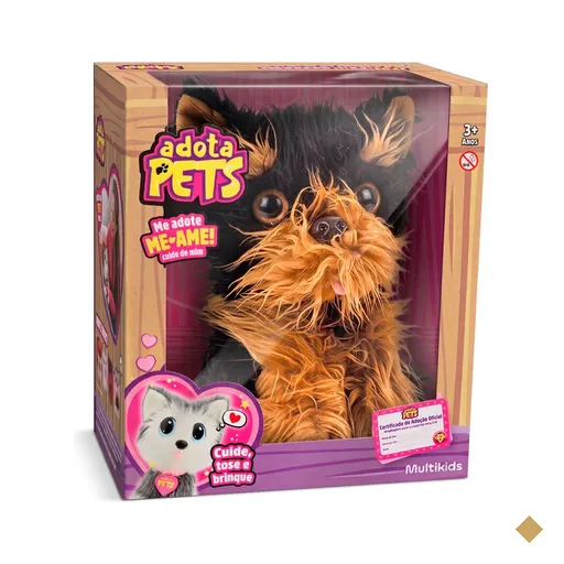 Pelúcia Interativa Adota Pets Toddy Multikids - BR2603