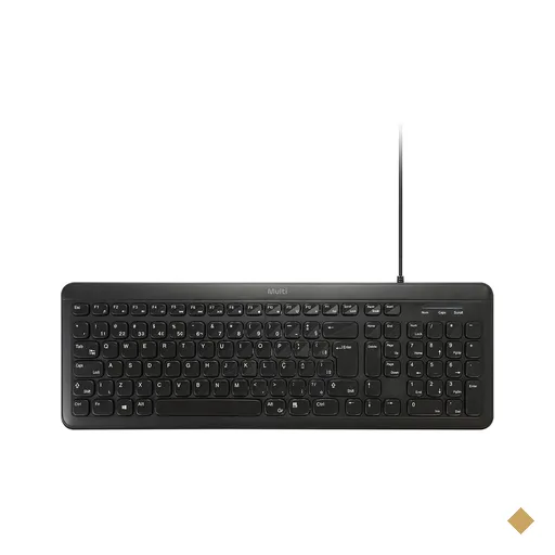 Teclado Com Fio USB Cabo 180cm Preto Multi - TC665