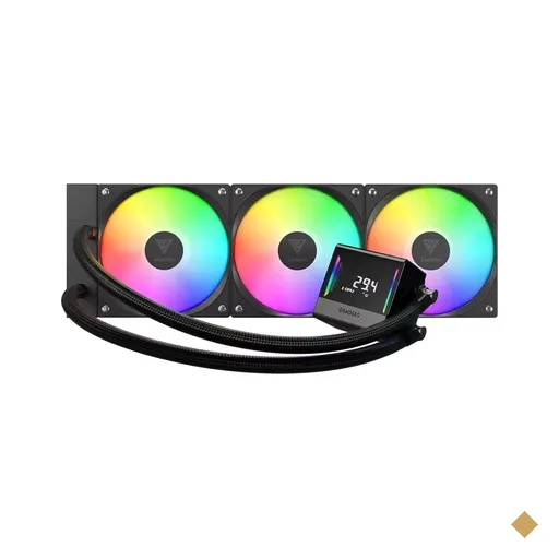 WaterCooler Gamdias Chione E4-360 Black Display Digital ARGB 360mm Intel/AMD