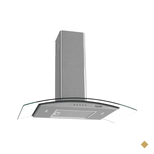 Coifa de Parede Clean Vidro Curvo 80cm 140W Nardelli - Kromanox