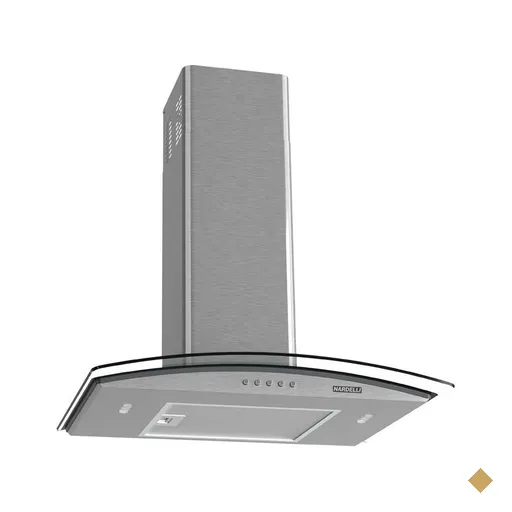 Coifa de Parede Clean Vidro Curvo 60 cm 140W Nardelli - Kromanox